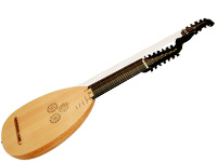 13-chörige Barocklaute nach Johann Christian Hoffmann, Leipzig nach 1741 (Schwanenhalslaute) - 13-course baroque lute after Johann Christian Hoffmann, Leipzig after 1741 (swan neck lute